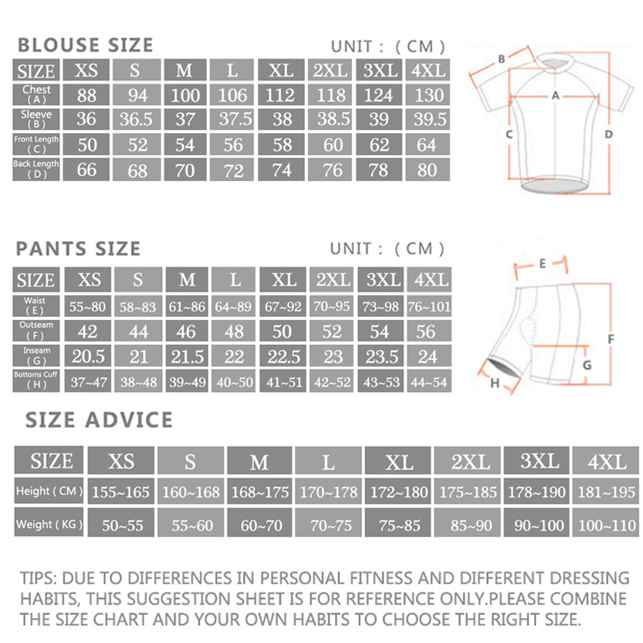 Комплект велоформы Rvouei Team – обзор и цена Cycling Gear Brands